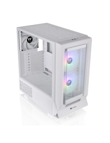 Caja ordenador gaming thermaltake ceres 350 mx atx argb cristal templado blanco