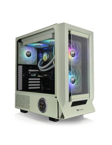 Caja ordenador gaming thermaltake ceres 350 mx atx argb cristal templado verde
