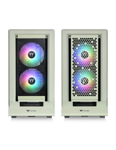 Caja ordenador gaming thermaltake ceres 350 mx atx argb cristal templado verde