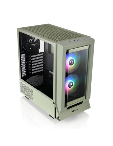 Caja ordenador gaming thermaltake ceres 350 mx atx argb cristal templado verde