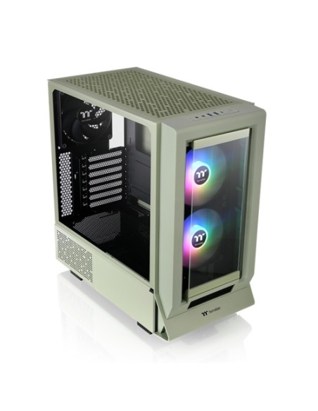 Caja ordenador gaming thermaltake ceres 350 mx atx argb cristal templado verde