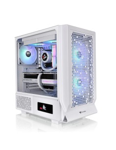 Caja ordenador gaming thermaltake ceres 330 tg atx argb cristal templado blanca