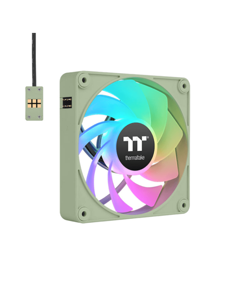 Ventilador caja inv magnetico thermaltake ct120 ex argb 3x 120mm verde matcha