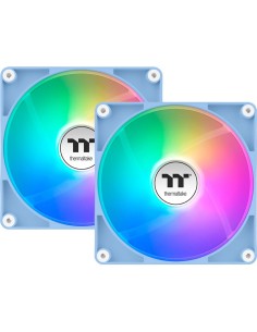 Ventilador caja inverso thermaltake ct120 argb 2x 120mm azul hydrangea