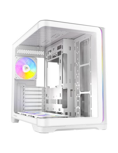 Caja ordenador gaming antec c5 curve argb atx cristal templado blanca
