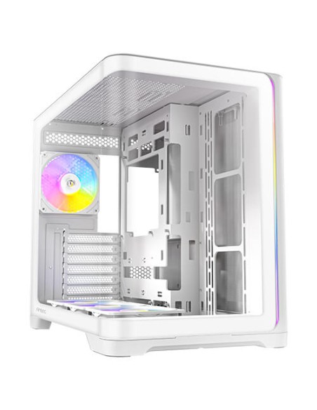Caja ordenador gaming antec c5 curve argb atx cristal templado blanca