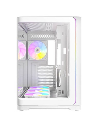 Caja ordenador gaming antec c5 curve argb atx cristal templado blanca