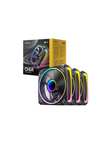 Ventilador cpu antec orbit argb 3x 120mm negro
