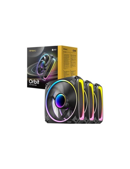 Ventilador cpu antec orbit argb 3x 120mm negro