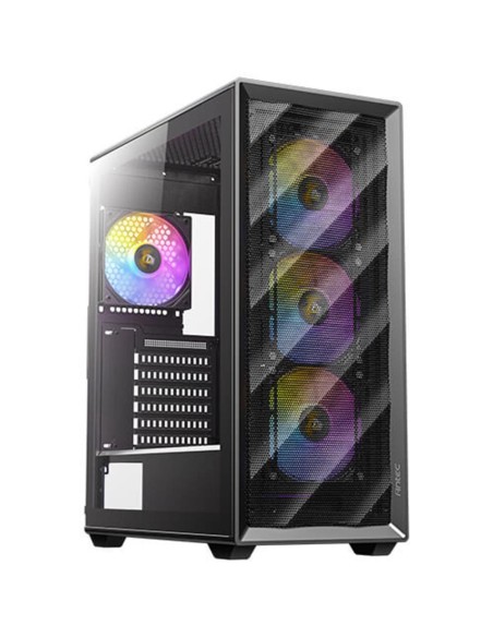 Caja ordenador gaming antec ax85 atx argb cristal templado negra
