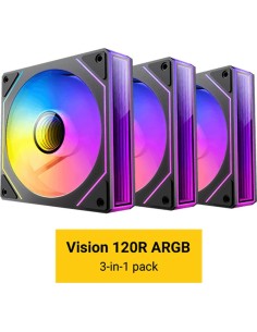Ventilador caja antec vision 120r argb 3x 120mm negro