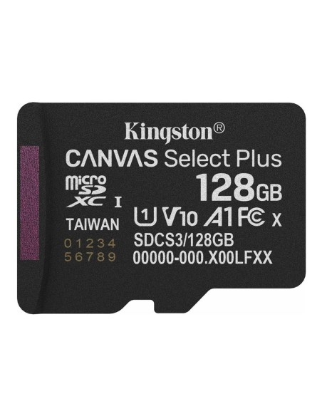 Tarjeta memoria micro secure digital sdxc 128gb kingston canvas select plus clase 10 uhs - 1