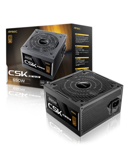 Fuente alimentacion antec csk650dc ec gaming atx 650w negro