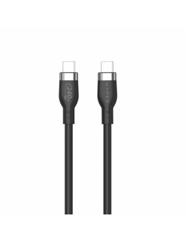 Cable usb tipo c hyper 2m - macho - macho - negro