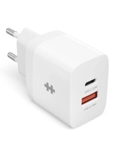 Cargador hyper juice 20w 1x usb tipo a 1x usb tipo c blanco