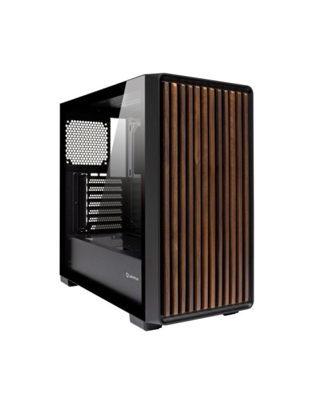 Caja ordenador gaming unykach revelat madeira atx argb cristal templado negra