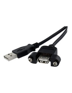 Cable usb 2.0 startech 0.30m - macho - hembra - negro