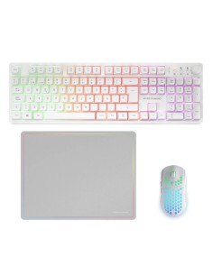 Teclado + raton mars gaming mcpwxwes rgb blanco