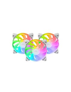 Ventilador mars gaming mf - 3ar argb 3x 120mm blanco