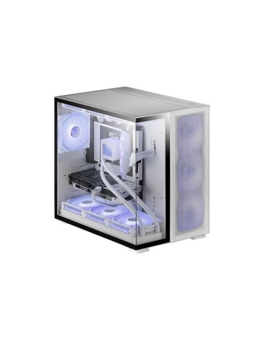 Caja ordenador mars gaming mcnova2 e - atx argb cristal templado blanco