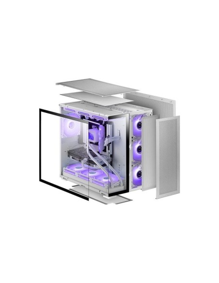 Caja ordenador mars gaming mcnova2 e - atx argb cristal templado blanco Caja ordenador mars gaming mcnova2 e - atx argb cristal templado blanco
