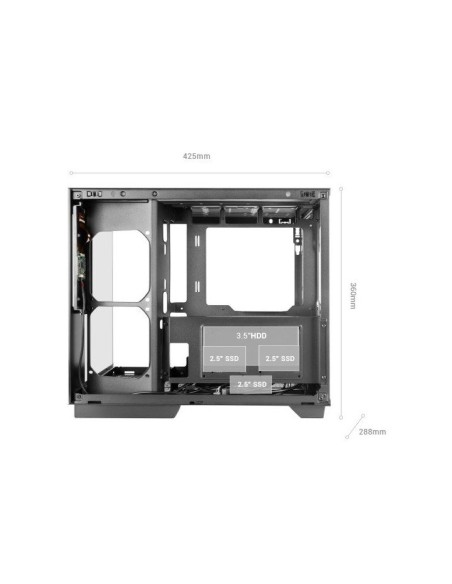 Caja ordenador mars gaming mcmirage atx cristal templado negro