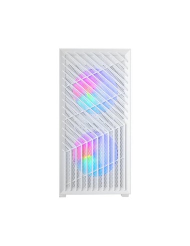 Caja ordenador mars gaming mcvortexw matx frgb cristal templado blanca