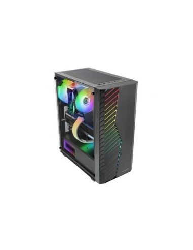 Caja ordenador mars gaming mcvolt atx argb cristal templado negro