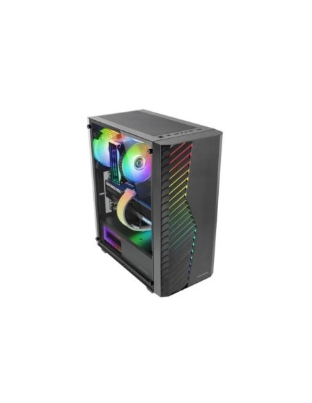 Caja ordenador mars gaming mcvolt atx argb cristal templado negro