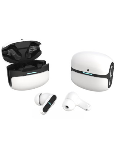 Auriculares leotec tws gaming nebula fit inalambrico blanco