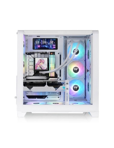 Caja ordenador gaming thermaltake view 390 air atx cristal templado blanca