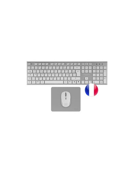 Teclado + raton tacens zenithwfr inalambrico frances + alfombrilla