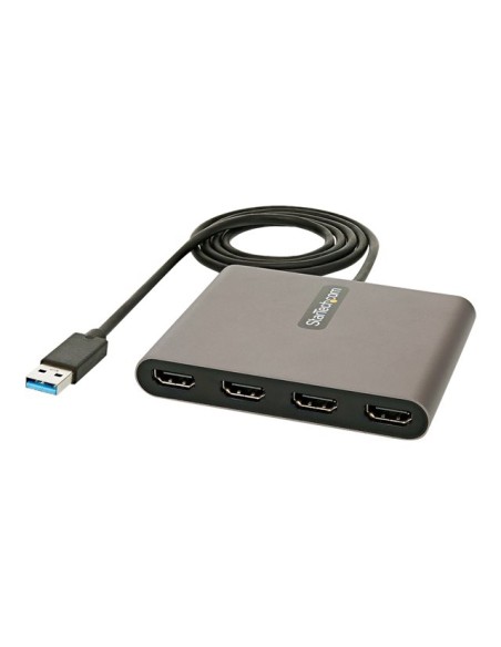 Adaptador usb 3.0 a 4x hdmi startech 1m - macho - hembra - gris Adaptador usb 3.0 a 4x hdmi startech 1m - macho - hembra - gris