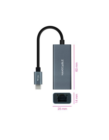Adaptador nanocable conversor usb - c ethernet gigabit