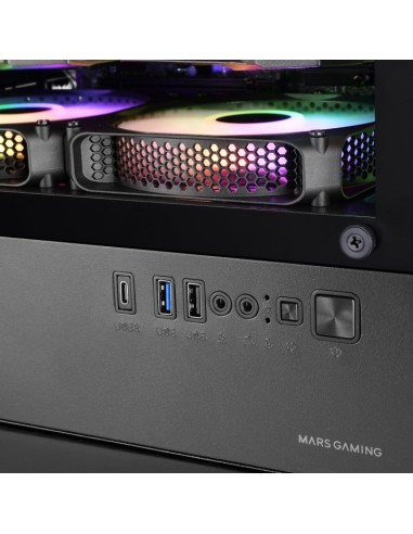 Caja ordenador mars gaming mc - vector matx argb cristal templado negra