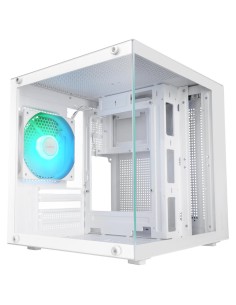Caja ordenador mars gaming mc - cubew matx argb cristal templado blanca