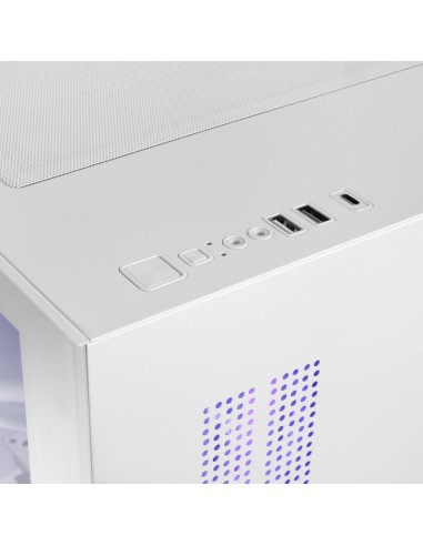 Caja ordenador mars gaming mc - view3w matx argb cristal templado blanca