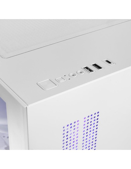 Caja ordenador mars gaming mc - view3w matx argb cristal templado blanca