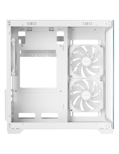Caja ordenador mars gaming mc - view3w matx argb cristal templado blanca