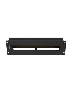 Panel lanberg de distribucion de tension 19'' 3u con rail din ts - 35 negro