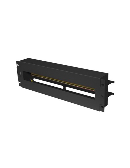 Panel lanberg de distribucion de tension 19'' 3u con rail din ts - 35 negro