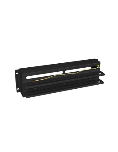 Panel lanberg de distribucion de tension 19'' 3u con rail din ts - 35 negro