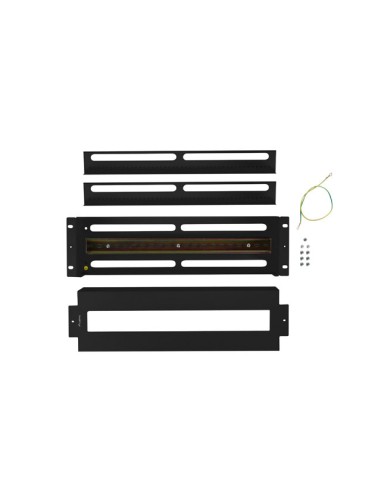 Panel lanberg de distribucion de tension 19'' 3u con rail din ts - 35 negro