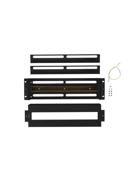 Panel lanberg de distribucion de tension 19'' 3u con rail din ts - 35 negro