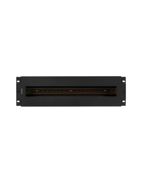Panel lanberg de distribucion de tension 19'' 3u con rail din ts - 35 negro