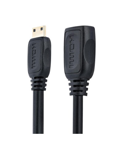 Cable mini hdmi a hdmi startech 0.125m - macho - hembra - negro