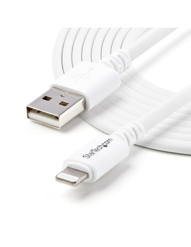 Cable lightning a usb tipo a startech 3m - macho - macho - blanco