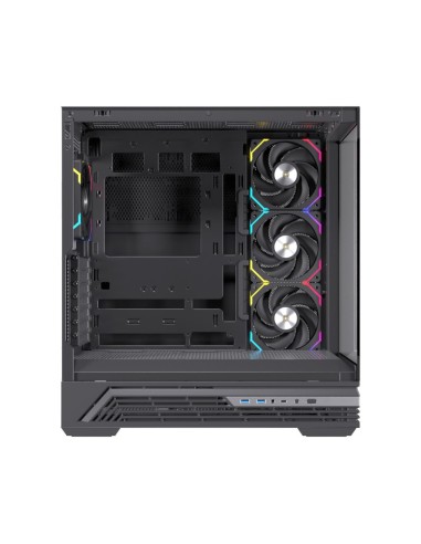 Caja ordenador gaming einarex s800 atx rgb cristal templado negra