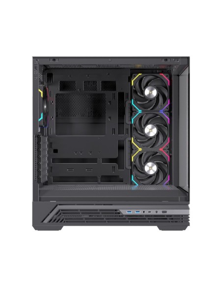 Caja ordenador gaming einarex s800 atx rgb cristal templado negra