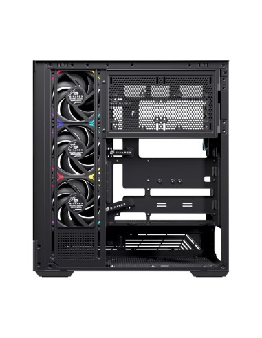Caja ordenador gaming einarex s800 atx rgb cristal templado negra